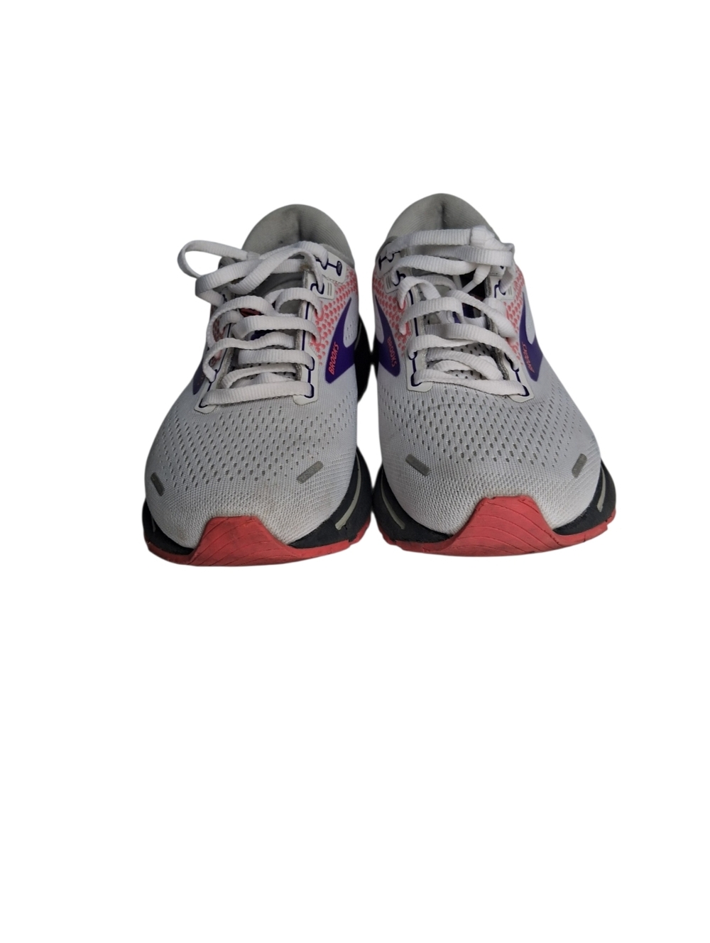 Brooks Ghost 14 Running Shoes Women's Size 8.5 White/Purple/Coral - Picture 4 of 10